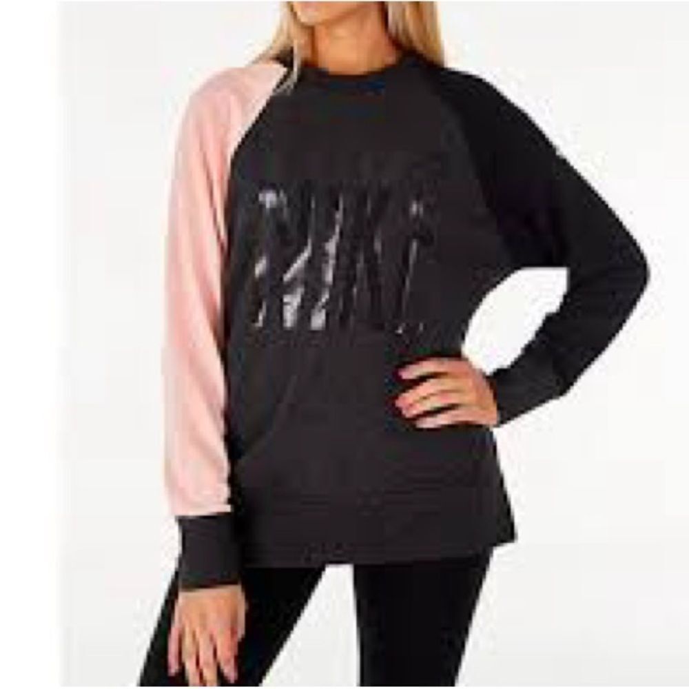 Nike Black//Pink/Gray Colorblock Sweatshirt M